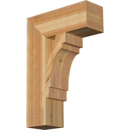 Ekena Millwork Merced Block Rough Sawn Bracket, Western Red Cedar, 6"W x 18"D x 26"H BKT06X18X26MRC05RWR